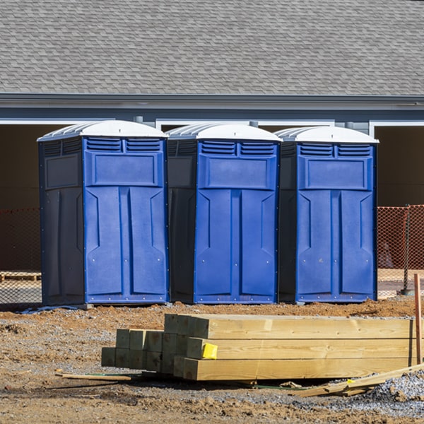 what is the expected delivery and pickup timeframe for the portable toilets in Treloar